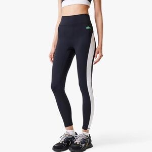 NWT Lacoste Bandier Color Block Leggings Pants Women's Size M New ALL Motion